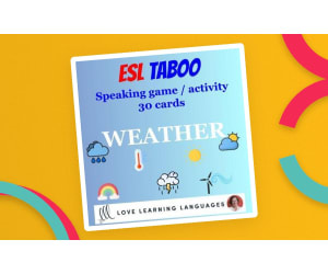 Taboo Speaking Game – Weather Vocabulary ESL