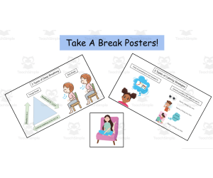 Take A Break or Reset (Calm Down) Posters for calm down areas in the classroom