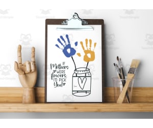 Mother's Day Handprint Craft – Mason Jar Flower Gift
