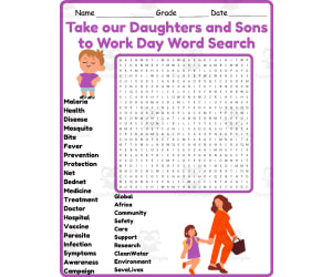 Take our Daughters and Sons to Work Day Word Search