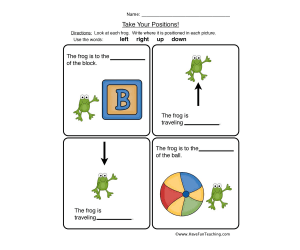 Take Your Positions Worksheet