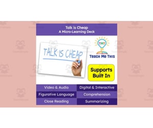 Talk is Cheap | Figurative Language Activity | Micro-Learning Deck