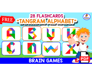 TANGRAM ALPHABET ABC | 26 Flashcards