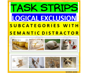 TASK STRIPS: REASONING EXCLUSION CARDS | SEMANTIC DISTRACTORS