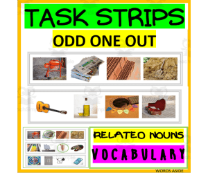 TASK STRIPS: RELATED NOUNS VOCABULARY | ODD ONE OUT CARDS