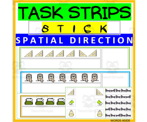 TASK STRIPS| SPACE DIRECTION PERCEPTION CARDS MATS| WRITE POINT STICK