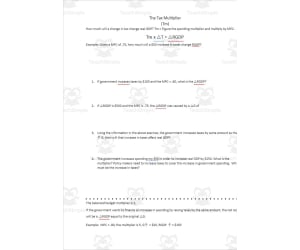 Tax Multiplier Practice