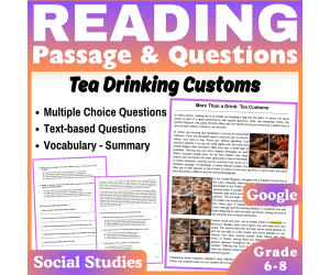 Tea Customs: Social Studies Reading Comprehension Passage (Docs)