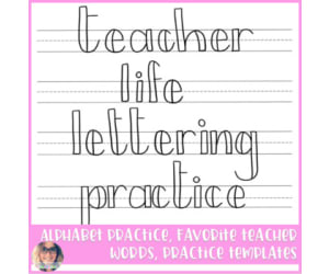 Teacher Life Block Hand Lettering Guide