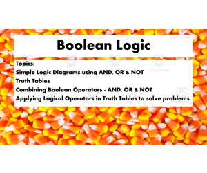 Teaching PowerPoint Presentation - Boolean Logic