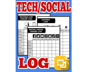 Technology & Social Media Log (Editable Google Slides)