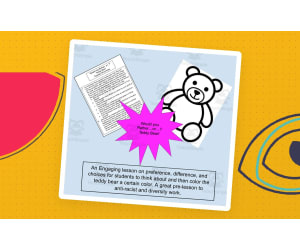 Teddy Bear SEL Coloring pages Based On Likes and Dislikes!
