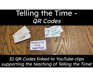 Telling the Time QR Codes (hour to nearest minute to elapsed time)