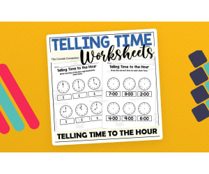 Telling Time to the Hour Worksheets