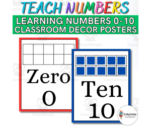 Ten Frame Posters: To Visualize Numbers and Improve Counting