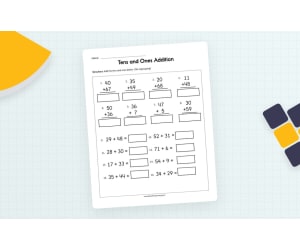 Tens and Ones Adding Worksheet