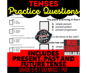 Tenses Practice Questions - Grammar Grade 5-6 (PDF)