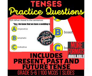 Tenses Practice Questions - Grammar Grade 5-6 (Slides)