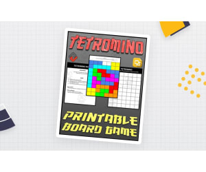 Tetromino Printable Board Game (Editable Google Slides)