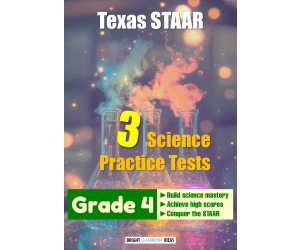 Texas STAAR Pack of 3 Science Practice Tests for Grade 4