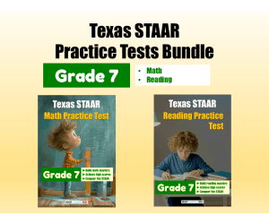 Texas STAAR Practice Tests Bundle for Grade 7