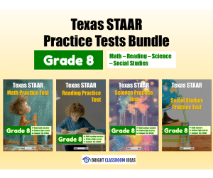 Texas STAAR Practice Tests Bundle for Grade 8