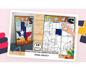 Texas State Collaborative Poster Mural Project -Texas History Activity
