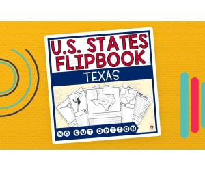 Texas State Flipbook (Capital, Bird, Flower, Flag, Animal)
