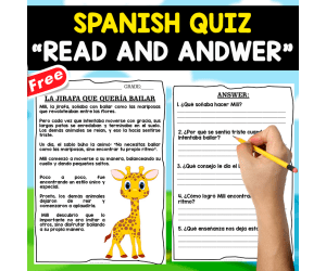 TEXT COMPREHENSION IN SPANISH | La Jirafa