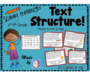 Text Structure Scoot Game