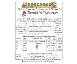 Thankful for Thanksgiving | Reading Activity Packet