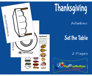 Thanksgiving Activities: Set the Table