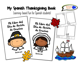 Thanksgiving Activity for Spanish Students/Mi Libro del Día de Acción de Gracias
