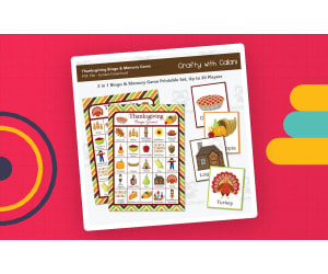 Thanksgiving Bingo and Memory Game