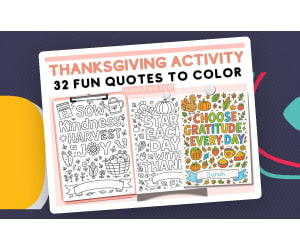 Thanksgiving Bulletin Board Coloring Activity Quotes Posters Templates