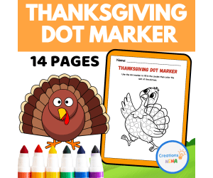 Thanksgiving Dot Marker Worksheets