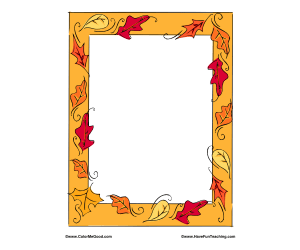 Thanksgiving Fall Leaves Writing Paper