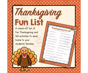 Thanksgiving Fun List