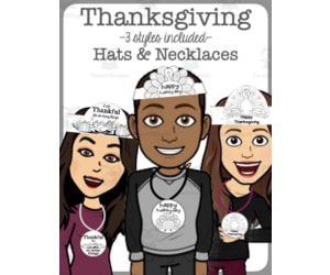 Thanksgiving Hats and Necklace Set