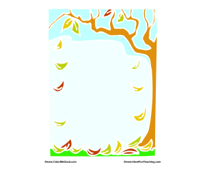 Thanksgiving Leaves Writing Paper