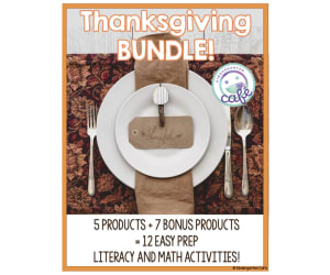 Thanksgiving Literacy and Math Activity Bundle