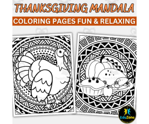 Thanksgiving Mandala Coloring Pages: Relaxing & Printable - Fun