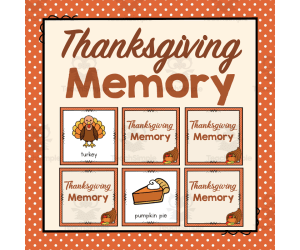 Thanksgiving Memory Game
