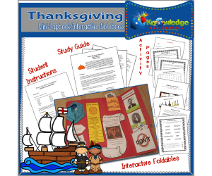 Thanksgiving Mini-Lapbook / Interactive Notebook - EBOOK
