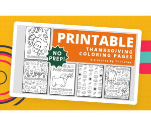 Thanksgiving Printable Coloring Pages