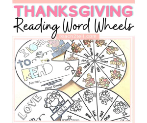 Thanksgiving Reading Sight Word Wheels