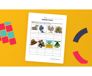 Thanksgiving Syllables Worksheet