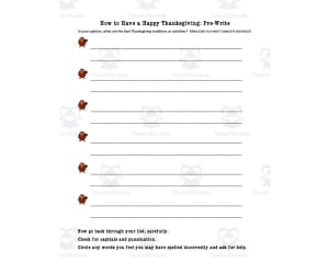 Thanksgiving Writing Workshop