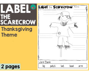 Thanskgiving Label the Scarecrow