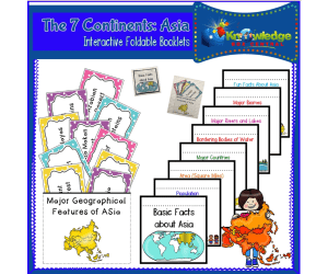 The 7 Continents: Asia Interactive Foldable Booklets - EBOOK